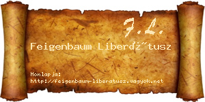 Feigenbaum Liberátusz névjegykártya